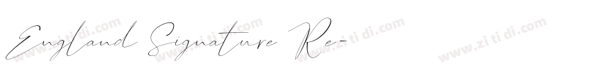 England Signature Re字体转换